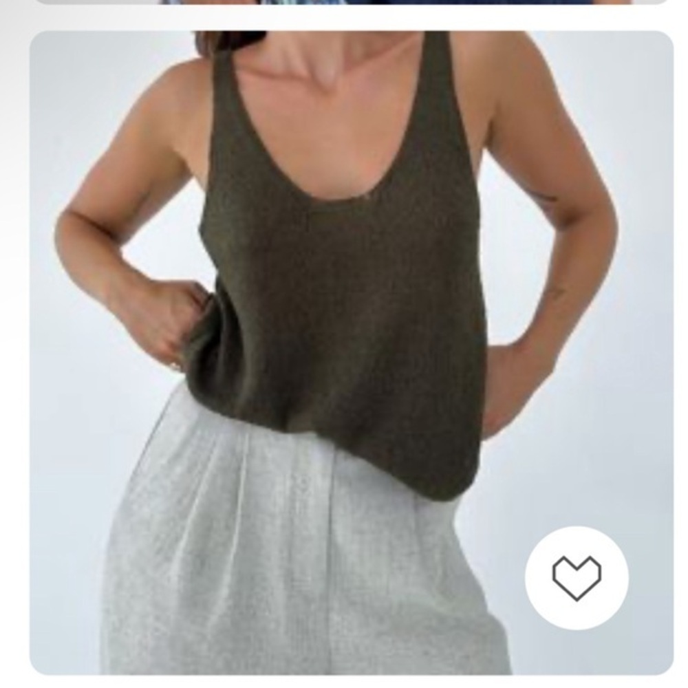 NwT moss green top by Rumored Easygoing tank